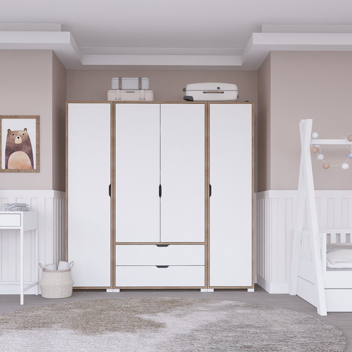 Hanah Home Nisan 1600-024 Nogal claro y blanco